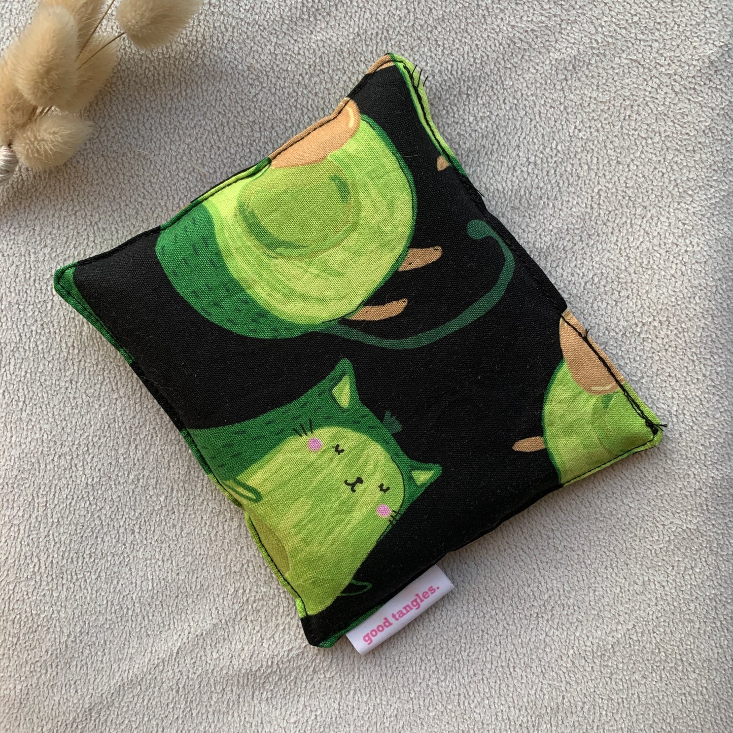 Mini Heatie Wheatie - Avo Cat (14x14cm square)